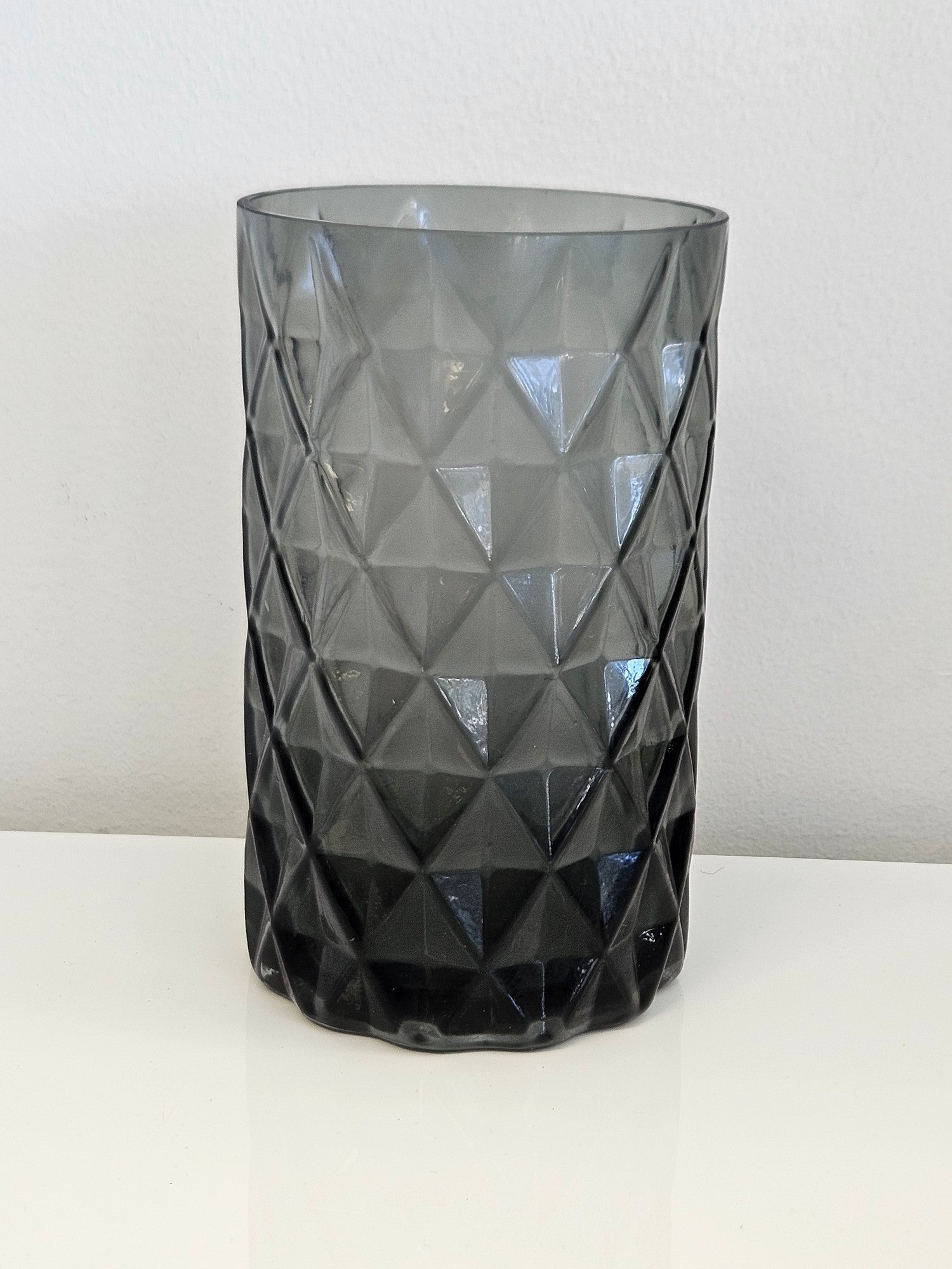 Misty Column Vase - Grey - 20cm
