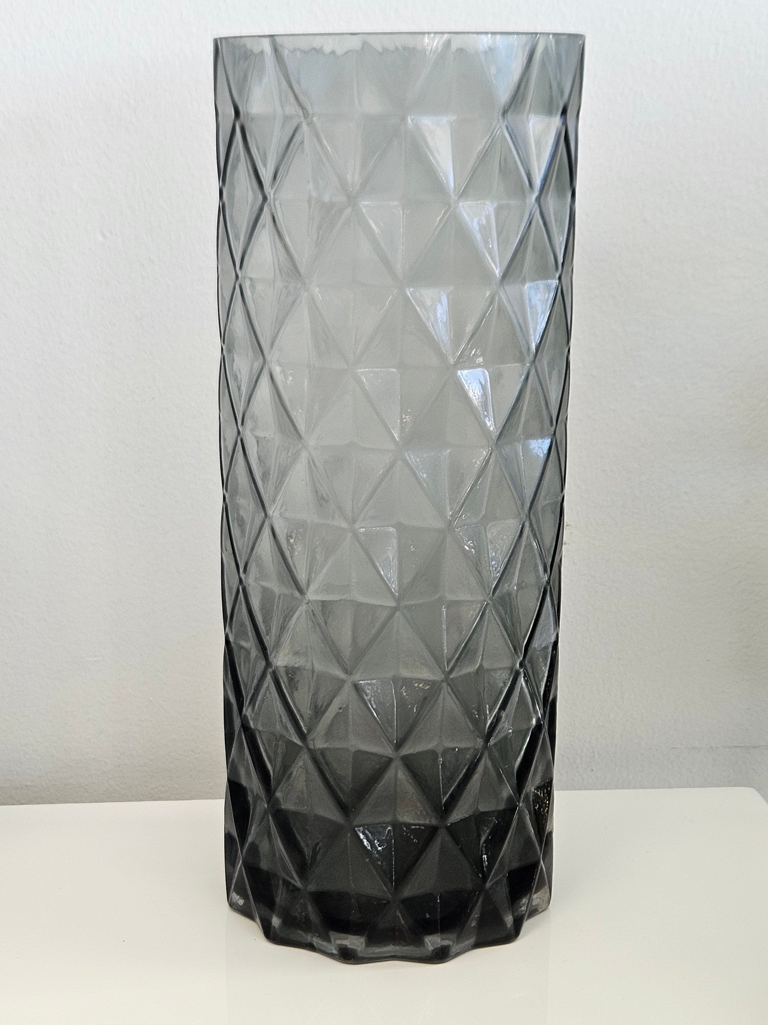 Misty Column Vase - Grey - 30cm