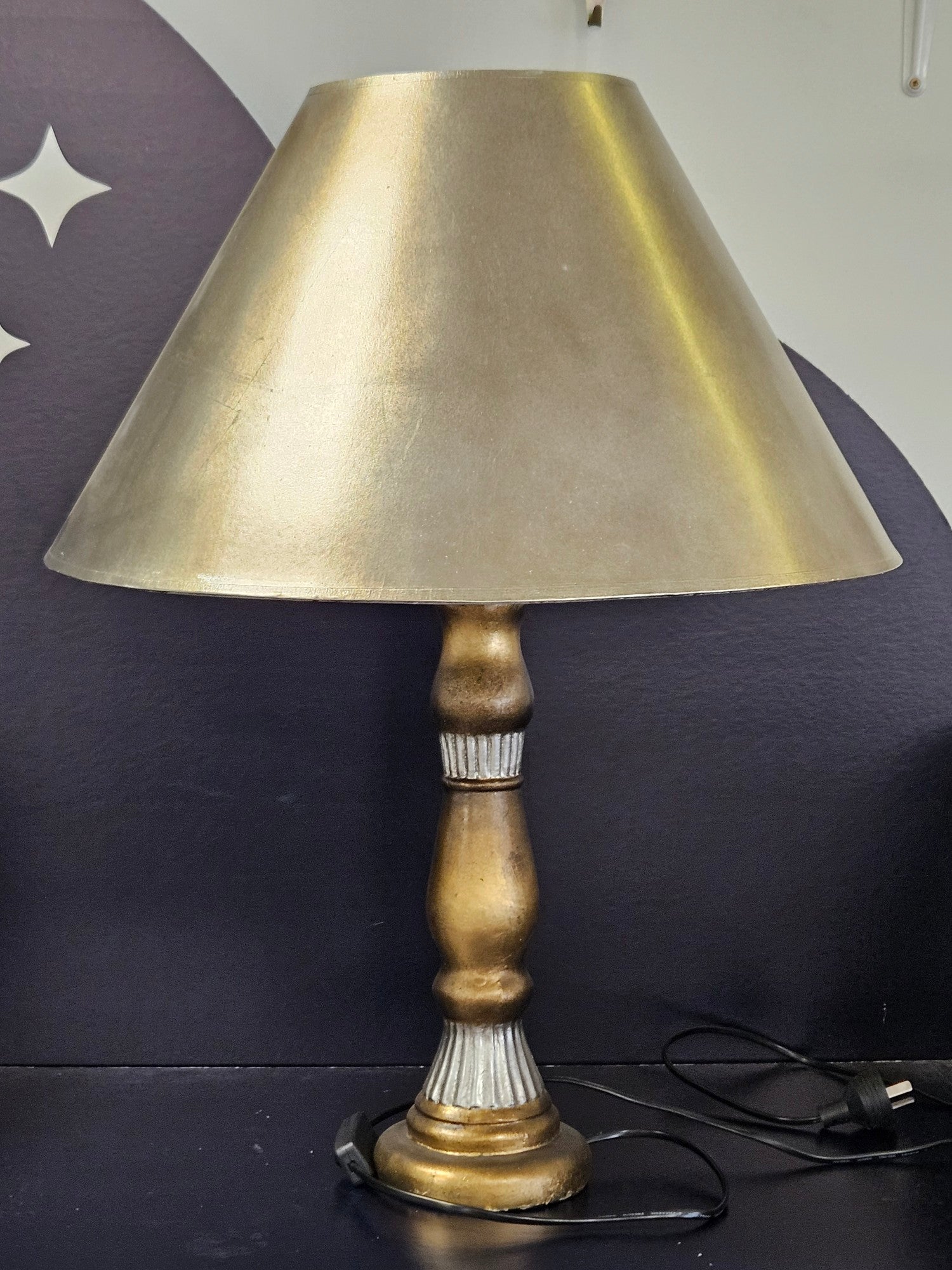 Burnished Gold Lamp & Shade - YS2000206