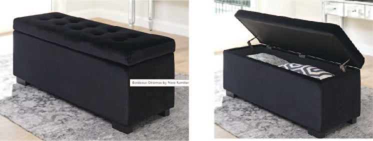 Bordeaux Ottoman - Black