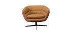 Franco Swivel Armchair - Istanbul Camel Leather