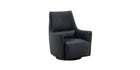 Colombo Swivel Armchair - Solana Black Leather