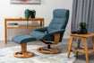 Tampa Recliner + Ottoman - Iwaverly Storm