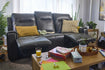 United 3 Seater Twin Power Recliner with Adj Lumbar - Cat 15 Juno Brown Leather