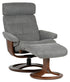 Royal Recliner + Ottoman - Iwaverly  Charcoal