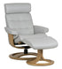 Royal Large Recliner + Ottoman - Essenza Frost Leather
