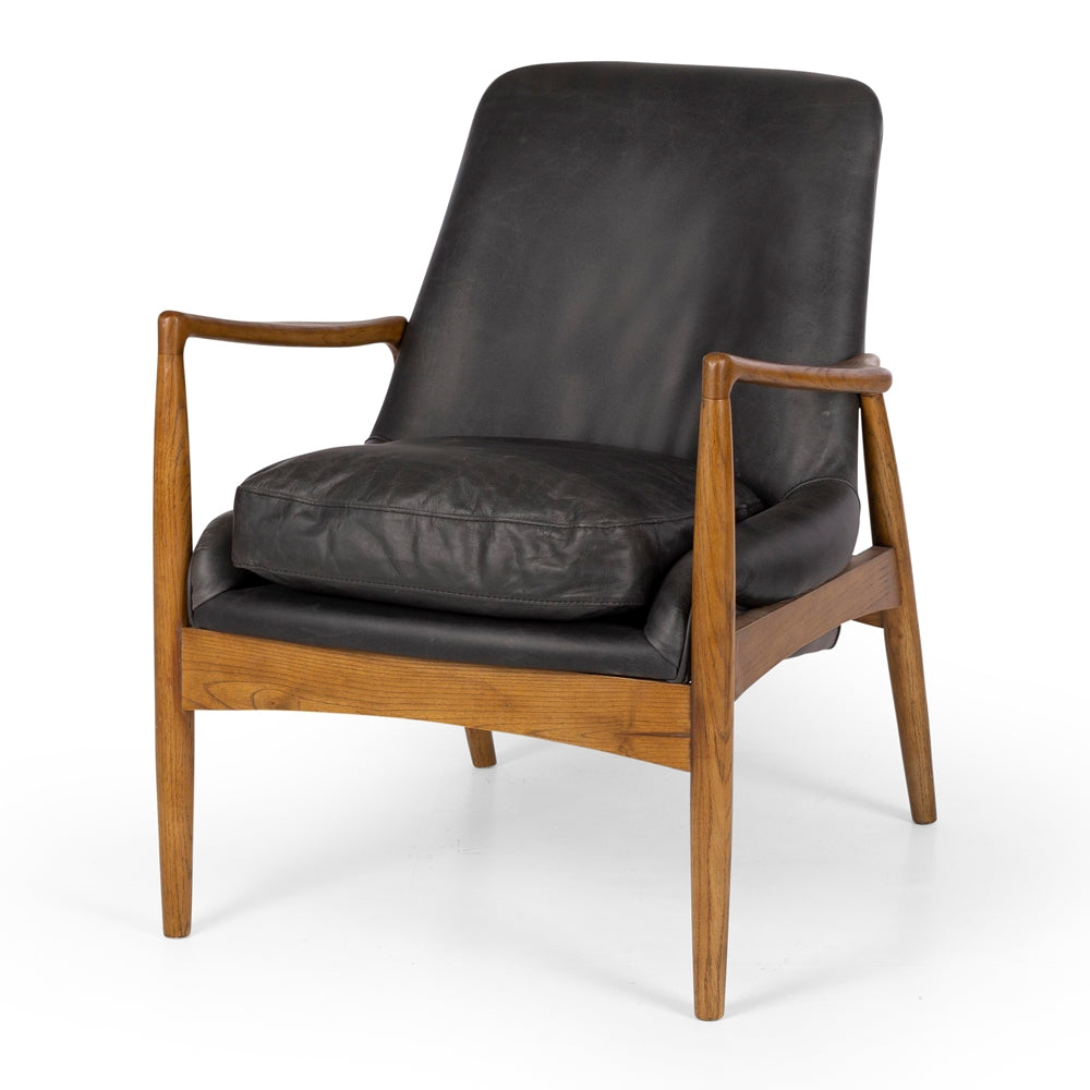 Steiner Armchair - Black Leather