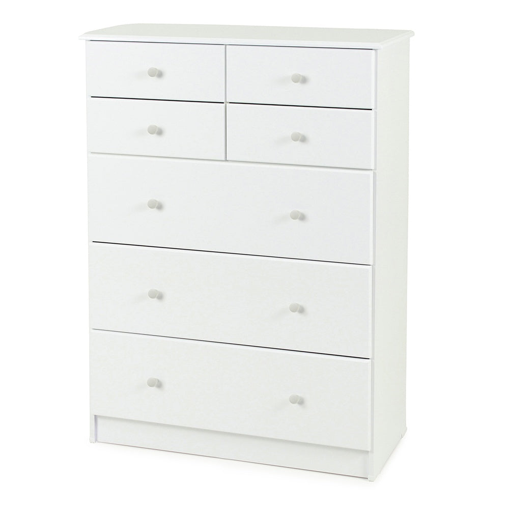 Pearl Bay 7 Drawer Highboy - White