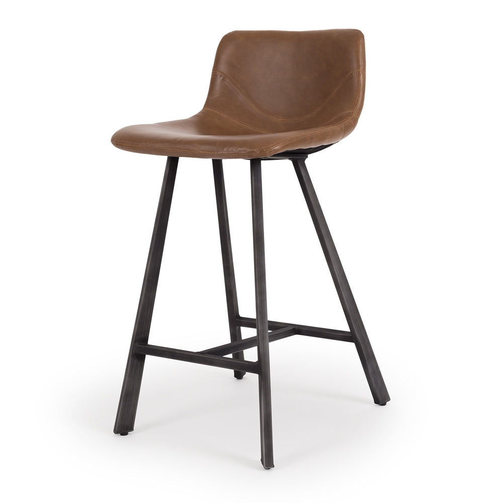 Rustic Barstool - Cognac