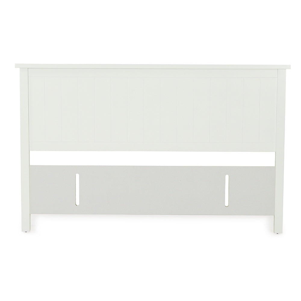 Pearl Bay Grooved  Bedhead - Queen - White