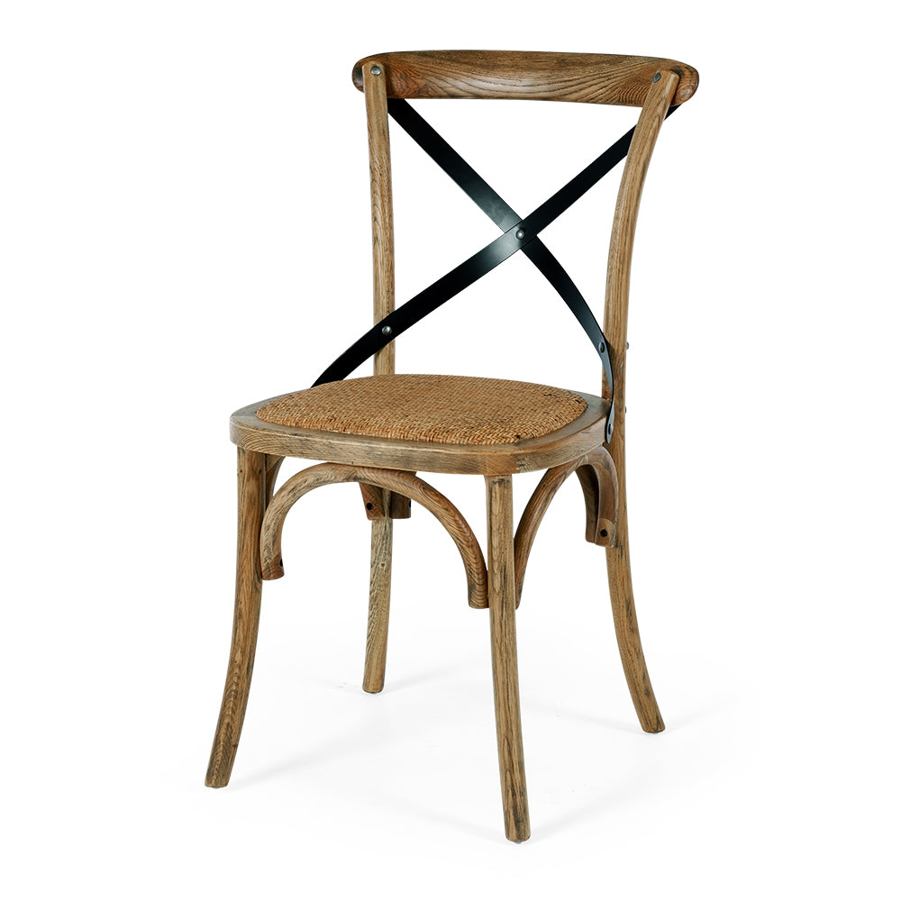 Villa X-Back Dining Chair - Smoked Oak Rattan Seat