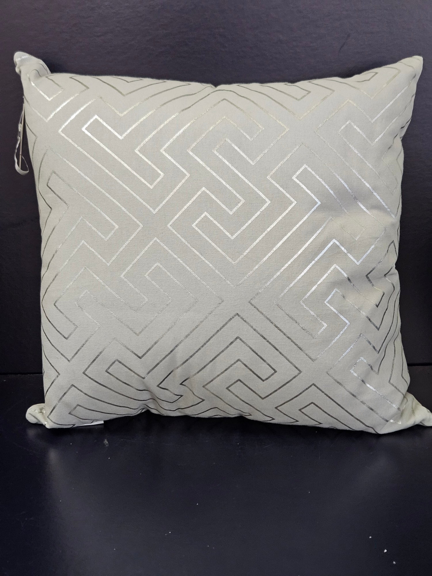 Vault Cushion - Grey/Silver Foil