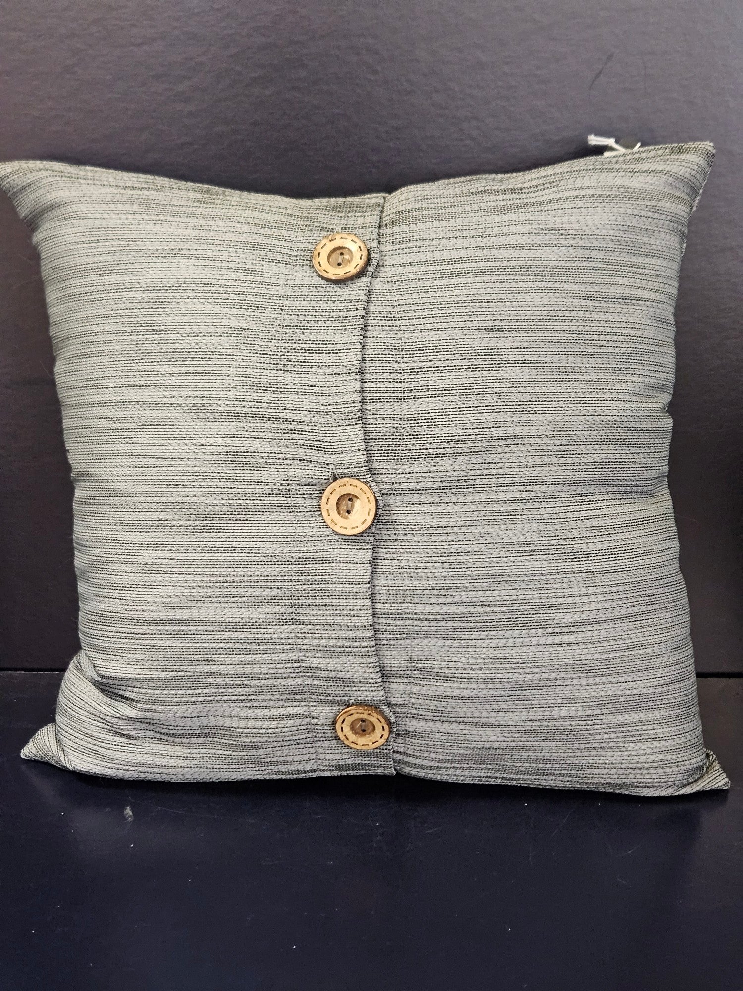 Grey Button Cushion