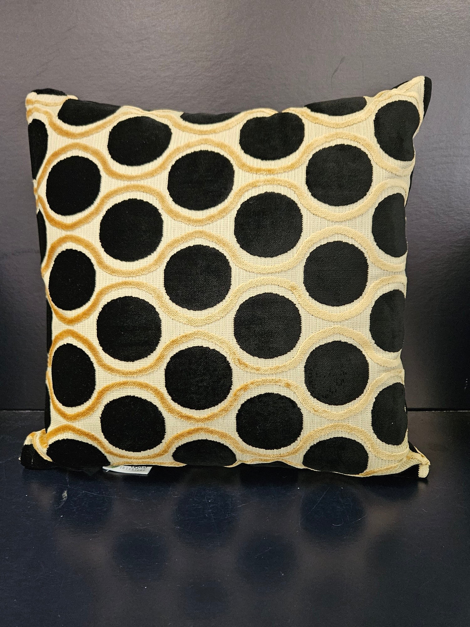 Retro Black/Gold Cushion