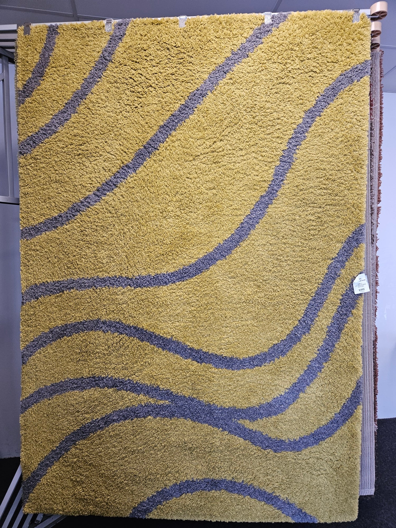 City Waves - 160 x  230 - Citron/Grey