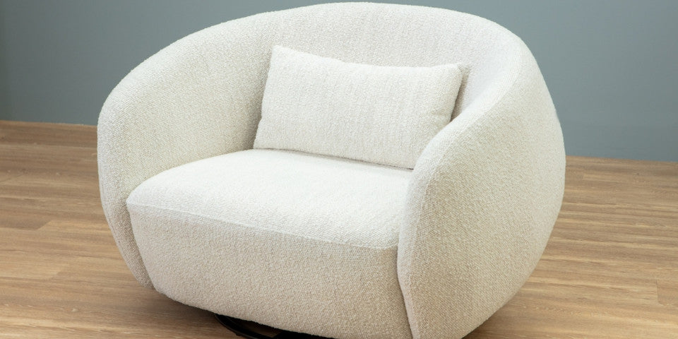 Miller Swivel Armchair - August Pearl