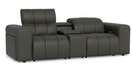 Durham 2 Seater Power Reclining Sofa with Console - Milan Slate Grey