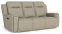 United 3 Seater All-In Power Reclining Sofa - Cat 15 Andros Cloud Leather