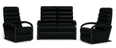 Anika 2+R+R - Black Leather (Black Arms)