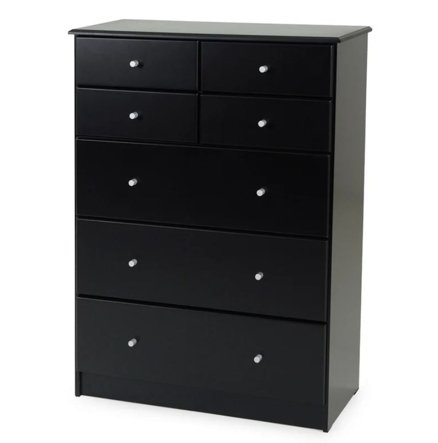 Kingston 7 Drawer Highboy - Black