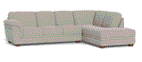 Demi Corner Chaise (3Str LHF+ChsRHF) - Esther Oatmeal Fabric