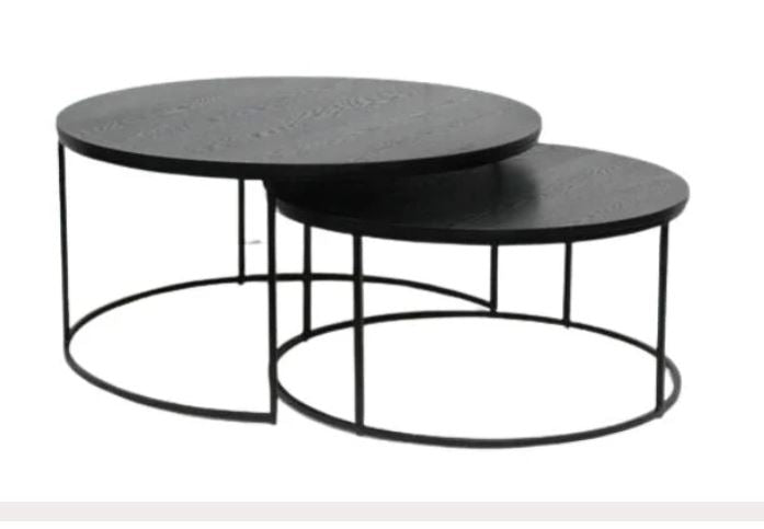 Lily Coffee Table Set - Black Ash