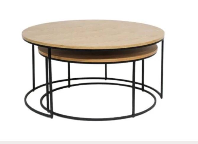 Lily Coffee Table Set - Natural Oak